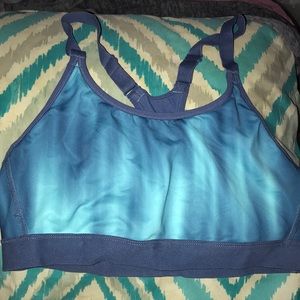 Blue sports bra